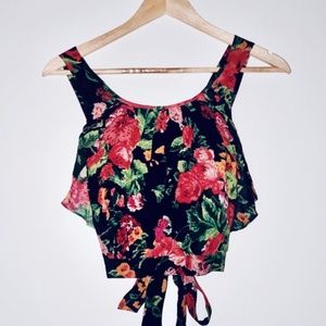 BCBGMAXAZRIA Women's Floral Crop Top